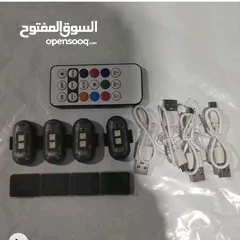  2 طقم ضوء RGB LED تحكم بريموت