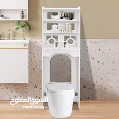  6 ستاند عصري أنيق بينحط فوق المرحاض أو الغسالة بسهولة، بدون حفر أو تثبيت معقّد .
