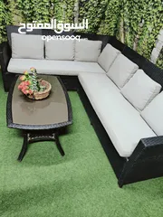  2 outdoor rattan 6 seater garden sofa set