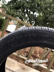  2 كوشوك Kumho كوري قياس 225/45/18 عدد 2 بحالة متوسطة للبيع