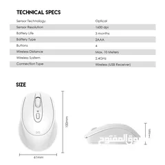  3 ماوس Fantech W191 GO اللاسلكي ذو النقرات الصامتة