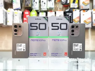  2 جهاز جديد بالكرتونة Not 50 pro رام 24 جيجا 256 مكفول سنة متوفر توصيل
