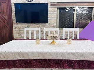  5 شراشف سفرة فاخرة جدا مع فروة لون ابيضّ بسعر مغري