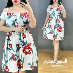 1 فستان ساحلي كلوشه زبدة