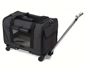  9 Pet bag trolley  حقيبة مع عجلات للكلاب الصغيرة والقطط لون اسود مع عجلات