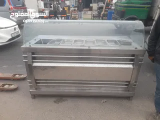  5 ثلاجة عرض تبريد سلطات 8 أحواض