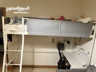  1 سراير علوية مع مكتب bunked bed with desk