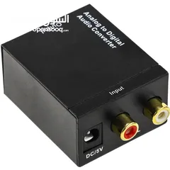  6 Analog to digital audio converter with 2xRCA to toslink and coax  Analog to digital audio converter