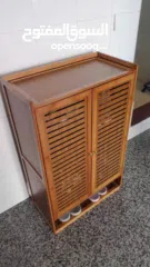  2 خزانة أحذية طويلة وعمودية من خشب البامبو  قطعة فخمة تنظّم أحذيتك بأسلوب راقٍ وتمنح مدخلك