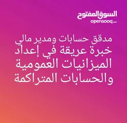  1 يطلب عمل محاسب نصف دوام او زيارات أسبوعية لإنجاز الحسابات المتراكمة والميزانيات العمومية المعتمدة