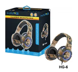  1 Haing HG-6 Gaming Headset with Mic and LED Light سماعات هانغ جيمنغ