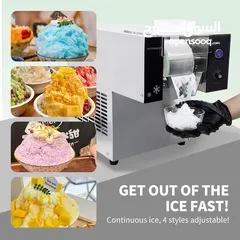  1 Snowflake Machine Ice Shaver Snow Cone Ice Shaving Machine