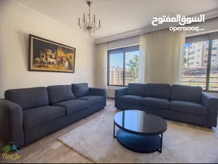  3 Furnished three bedroom for rent in 5th Circle  abdoun   شقة مفروشة ثلاث غرف الدوار الخامس عبدون دير