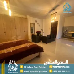  3 استديو مفروش للايجار ضاحيه الريحان مع اطلاله مميزة