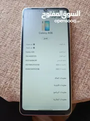  7 سامسونج A06 فل بكج مستعمل بحالة الوكالة 64 رام 4+4=8 +سماعات ايربودز من شركة شاومي اقرا الوصف منيح