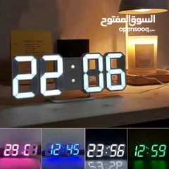  1 ساعة رقمية Led 3d واحدة، ساعة غرفة نوم Led لديكور المنزل