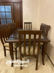  3 غرفه سفرة خشب زان +طاوله وسطيه