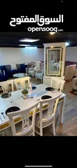  2 غرفه سفره وطقم كنب وغرفه نوم شبه جديده  للبيع