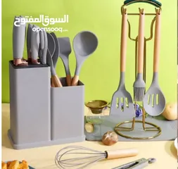  3 يا بلااااااااش مجموعه ملاعق طبخ متاكمله سيلكون الاصلي 19 قطعه عرض خاص