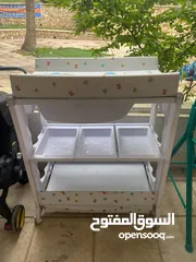  3 ستاند تغير  حفاظه مع بانيو