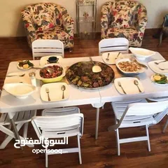  15 طاولة العزايم بتزبط داخلي وخارجي سعر الطاولة لحال والكرسي لحال