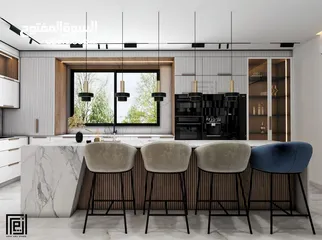  3 شقة مميزة بإطلالة مميزة مشطبة لغاية القصارة مع تصميم ديكور داخلي