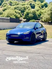  6 ‏TESLA MODEL Y 2022 LONG RANGE فحص كامل بسعر مغرررري فل اضافات دفع رباعي