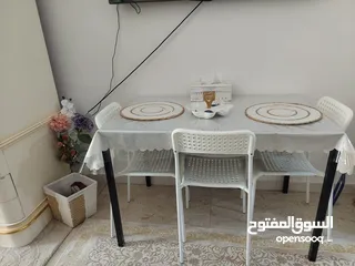  2 طاولة سفرة مع كراسي Table from ikea and chair from ikea