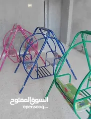  4 مرجيحة مزدوجة للاطفال   تمنح الطفل جوا من المتعة واللعب  مرجيحه حديد بمواصفات عاليه وتصنيع