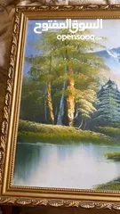  12 برواز عدد 2 بإطار ذهبي رسم يدوي بصورة طبيعية جميلة      00000000000000000000000000000000000000000000