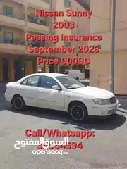  5 Nissan sunny 2003