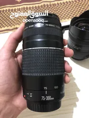  7 كاميرا Canon 600D مع ثلاث عدسات وشنتة