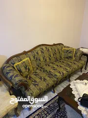  2 طقم كنب زان 7 مقاعد + طاول وسط زان