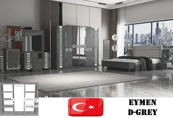  1 TURKEY BEDROOM SET 10 PCS WITH MATTRESSS WITH FITTING غرف نوم مع دوشج مع ترکيب شامل  ۱۰ قطع