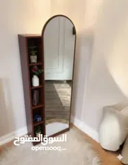  12 مرآة أرضية فاخرة مع رفوف جانبية – قطعة ديكور تخطّف الأنظار