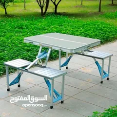  8 طاولة الرحلات الالمنيوم العجيبة قابلة للطي مع 4 كراسي وبأقل وشامل التوصيل