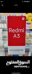  1 Redmi a3 256 gb once use only have box and charger free case