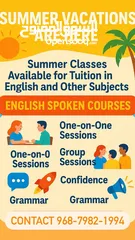  1 Tuition classes for For all subjects and English spoken courses