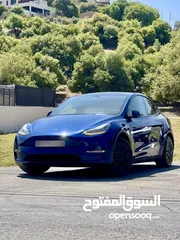  4 ‏TESLA MODEL Y 2022 LONG RANGE فحص كامل بسعر مغرررري فل اضافات دفع رباعي