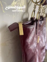  4 Hobo International Patent Burgundy Red Leather Crossbody Bag Gold Chain RP