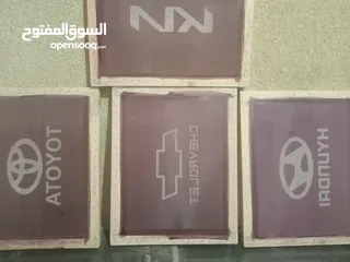  2 كليشات طباعة كفرات سيارات عدد 4 كليشه