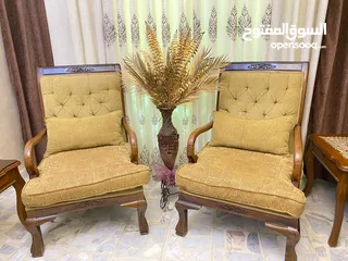  1 طقم كنب مورس خشب زان للبيع