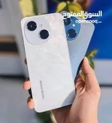  10 مع سماعه بلوتوث جهاز جديد بلكرتونه Ticno Spark GO رام 6 و  8 جيجا 64 و 128 مكفول سنة متوفر توصيل