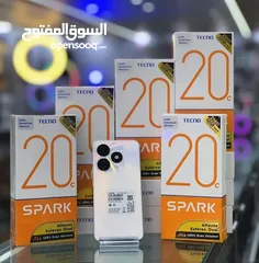  2 مستعمل ايام Spark 20c رام 8 جيجا 256 أغراضة والكرتونه الأصلية متوفر توصيل
