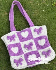  6 اغراض كروشيه متنوعة للبيع مع امكانية التصميم حسب الطلب