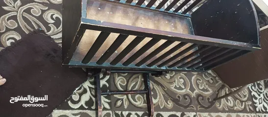 6 سرير بيبي هزاز خشب زان