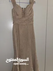  6 فستان سهره بيج من تركيا مقاس 40