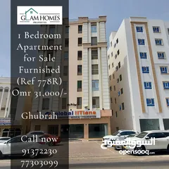  1 1 Bedroom Furnished Apartment for Sale in Ghubra REF:778R
