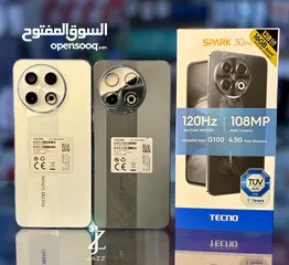  3 جهاز مستعمل ايام بالكرتونة Spark 30 pro رام 16 جيجا 128 و 256 مكفول بالشركة متوفر توصيل