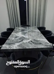  3 Marble dining table 8 peopls